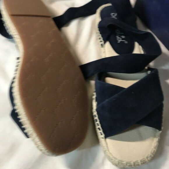Splendid Tereza Suede Ankle Wrap Sandal Navy Blue Size 8.5 Y - Picture 8 of 9